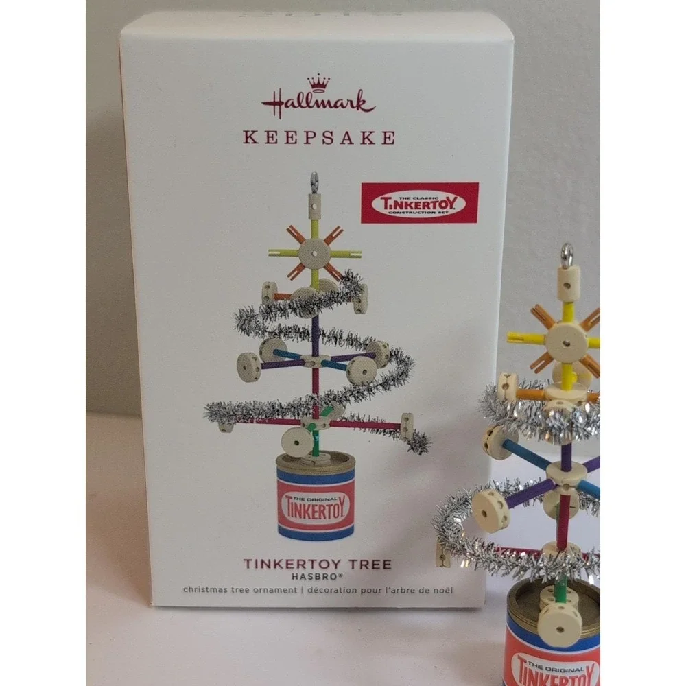 Hallmark 2019 Tinkertoy Tree Hasbro Tinsel Retro Christmas Keepsake Ornament NEW